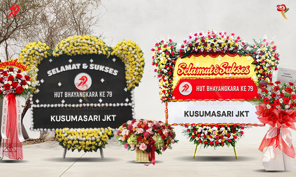 Rangkaian bunga Bhayangkara promo diskon
